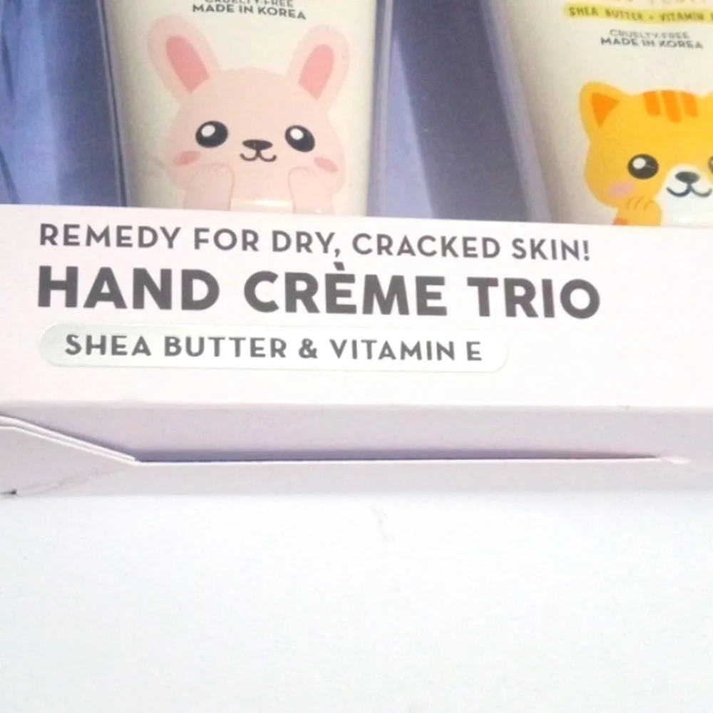 THE CRÈME SHOP HAND CRÈME TRIO - PEACH, MANGO, LAVENDER SHEA BUTTER LOTION NWT